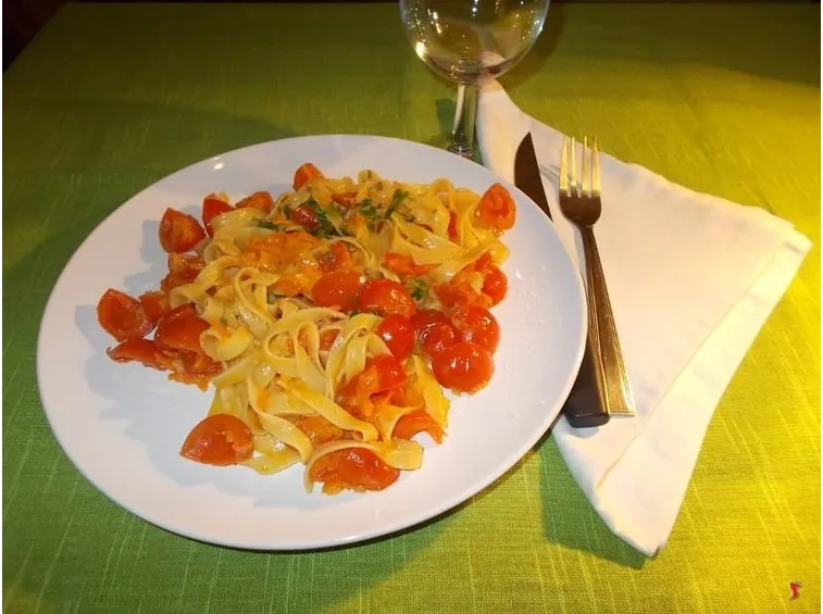 Le tagliatelle ai pomodorini