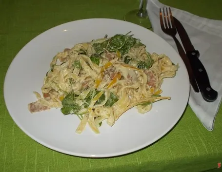 Le tagliatelle con la rucola
