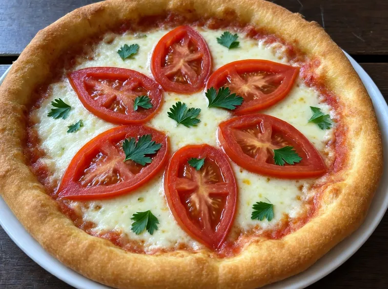 Pizza con pomodoro