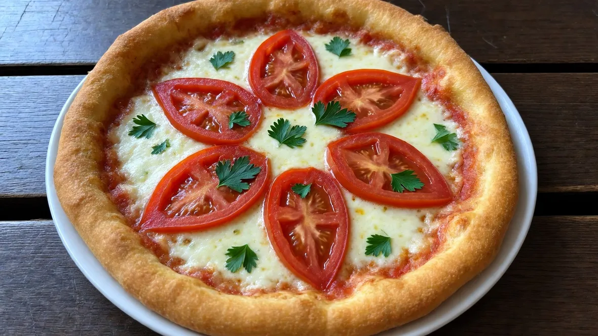 Pizza con pomodoro