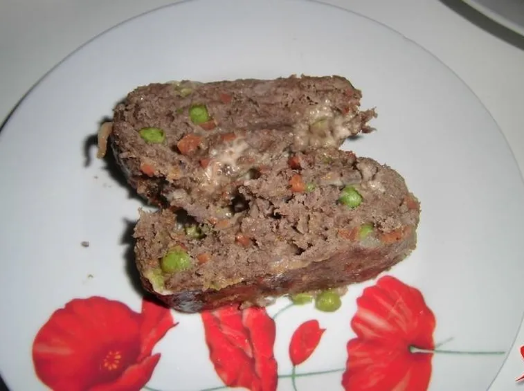 polpettone con carote e piselli