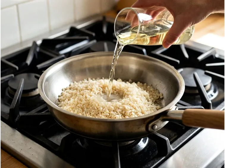 La cottura del risotto