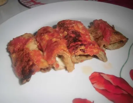 Involtini di melanzane con mozzarella