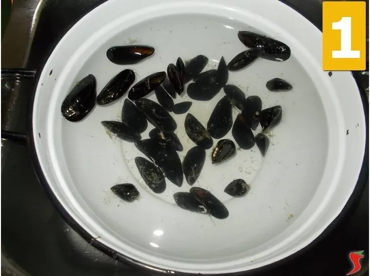 La pulizia delle cozze