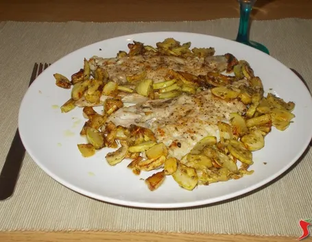 orata con le zucchine