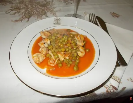 Le seppie con i piselli