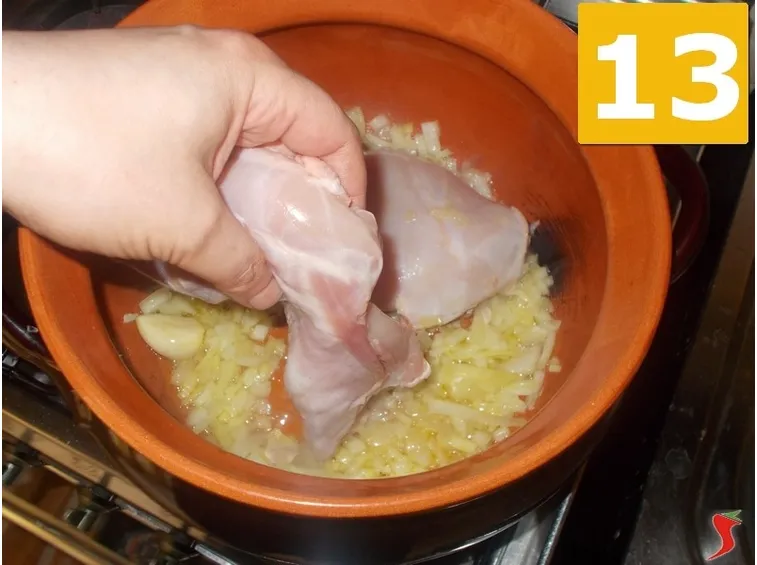Iniziate a cuocere il coniglio