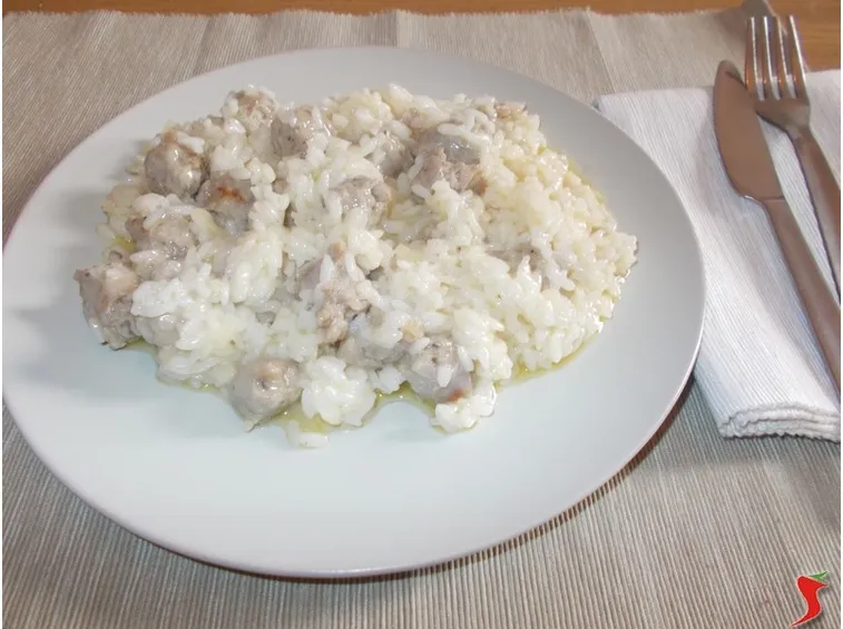 Risotto con salsicce