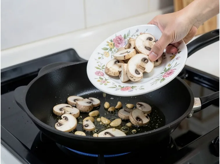 La cottura dei funghi