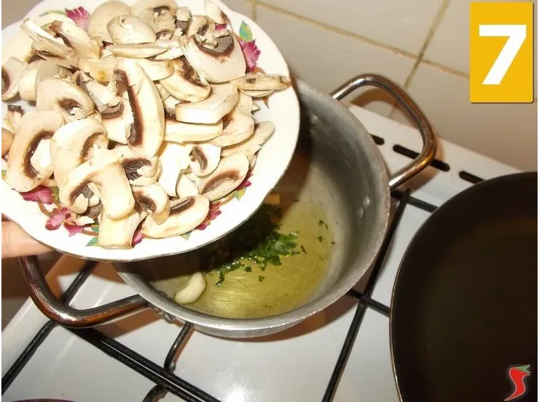 La cottura dei funghi