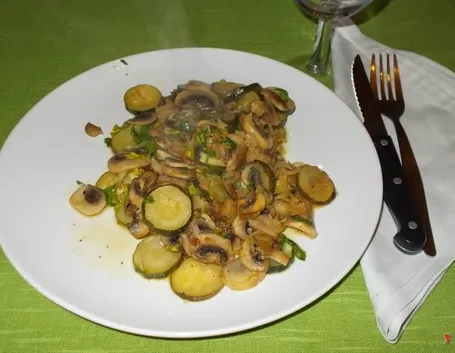 Le zucchine con i funghi