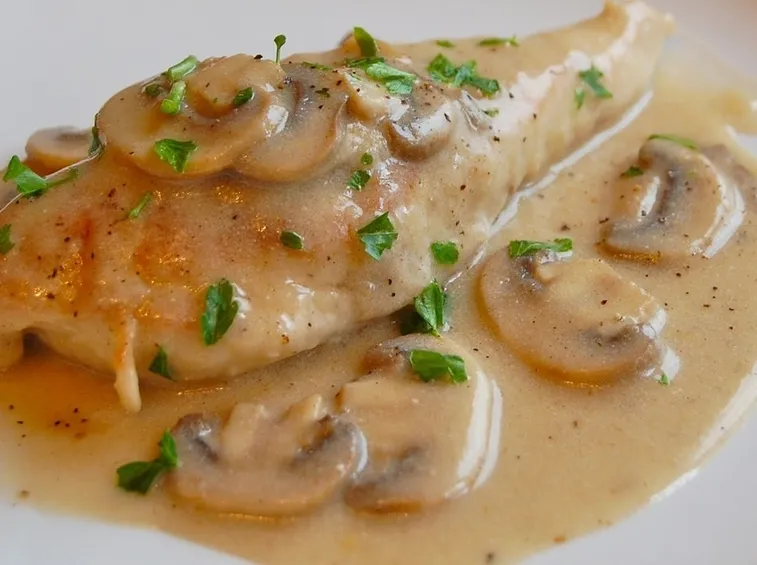 pollo e funghi