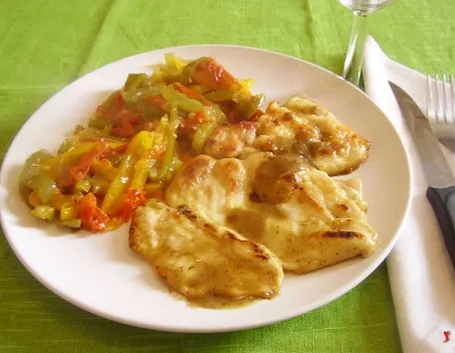 petto di pollo con peperoni