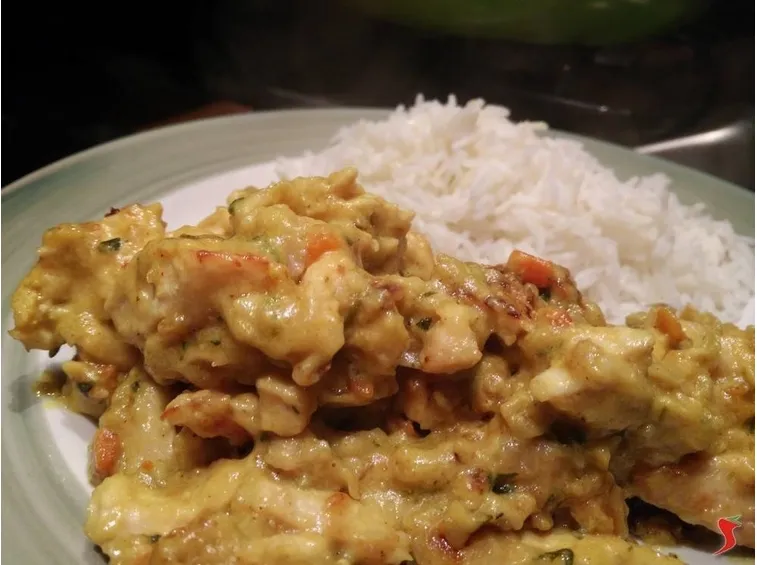 Pollo al curry riso e verdure