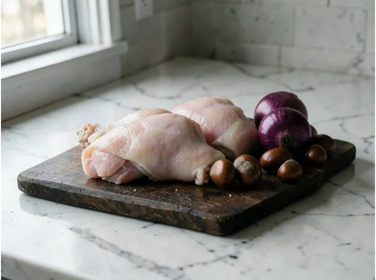 Quali tagli di pollo, castagne e cipolle scegliere