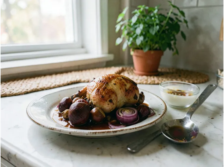 Come servire il pollo con castagne e varianti di stagione