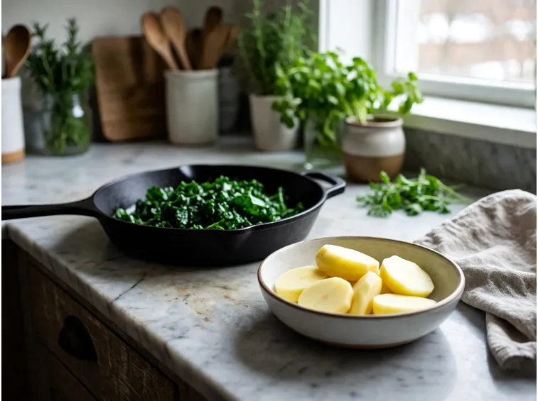 Pulire il cavolo nero e lessare le patate senza errori
