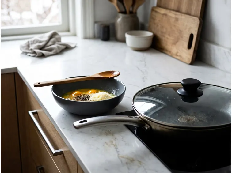 Il composto e la cottura: padella con coperchio o forno