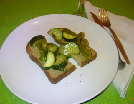 I peperoni con le zucchine