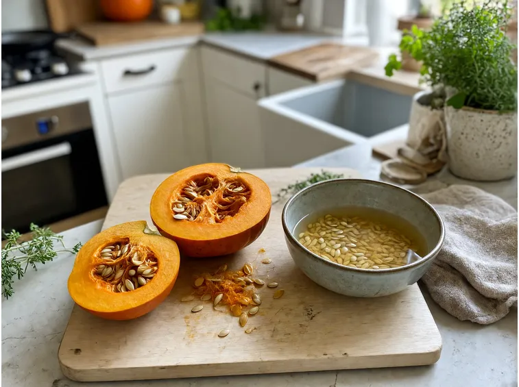 Estrai e lava i semi dalla zucca