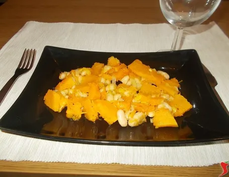 La zucca con i fagioli