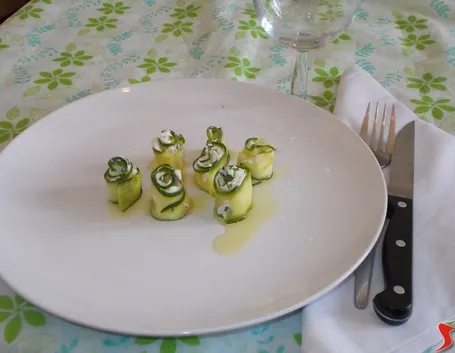 Le zucchine con il formaggio Philadelphia