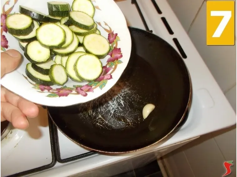 La cottura delle zucchine