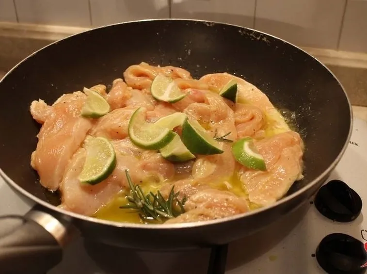 Preparazione pollo al lime