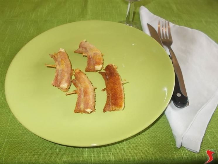 Involtini di prosciutto cotto