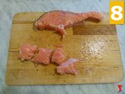 tagliare salmone