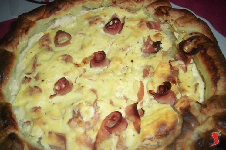 Torta salata con ricotta e mortadella