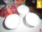 congelare le fragole e la panna 