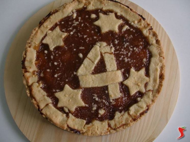 crostata con decorazione numerica