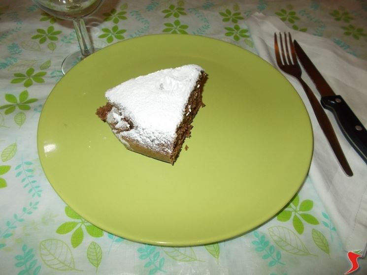 La torta al cacao e cocco