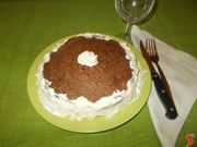 La torta di cacao e panna