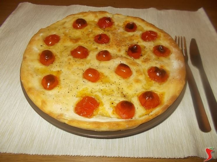 La focaccia di pomodorini