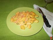 Gli gnocchi con il salmone