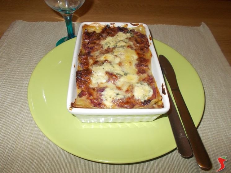 Le lasagne con radicchio