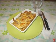 La lasagna con salsicce e funghi