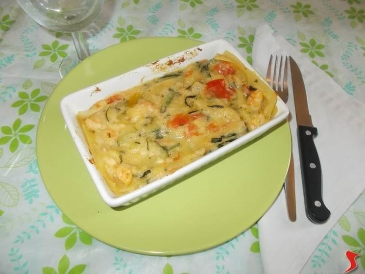 Le lasagne ai gamberetti