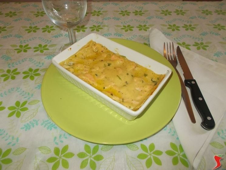 La lasagna al salmone