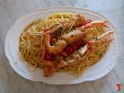 Le linguine con gli scampi