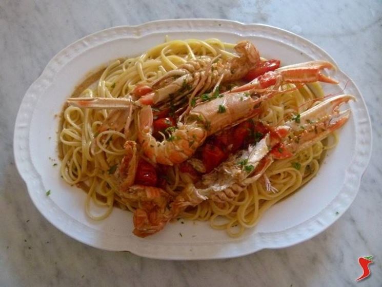 Le linguine con gli scampi