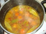 aggiunta brodo e fagioli