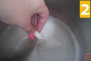 soffriggere l'aglio 