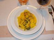 La pasta con i fiori di zucca