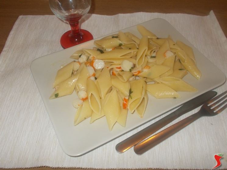 Penne con gamberi