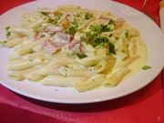 pasta zucchine e speck e panna