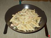 Le penne panna e salmone