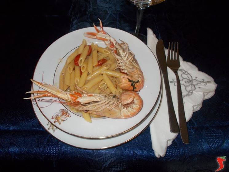 Penne scampi